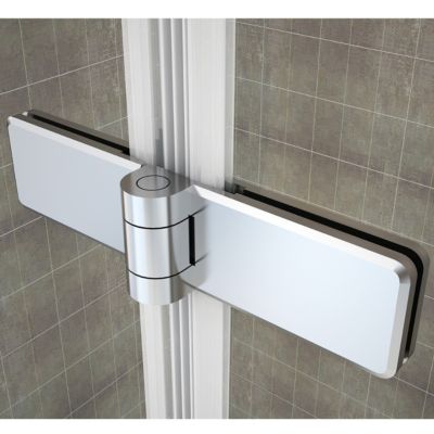Porte de douche pliante MONA H.195 - largeur réglable de 76 à 80 cm verre transparent - Saniverre