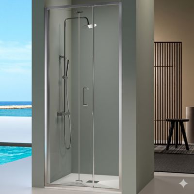 Porte de douche pliante PRISMA 70 cm Sans paroi laterale