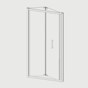 Porte de douche pliante PRISMA 90 cm  Sans paroi latérale