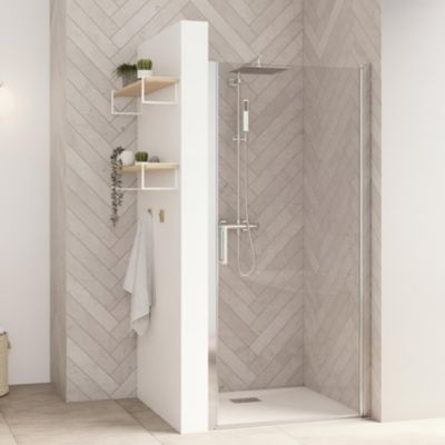 Porte de douche porte pivotante SMART Design sans seuil (conforme PMR ...