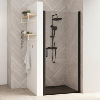 Porte de douche porte pivotante SMART Design sans seuil (conforme PMR ...