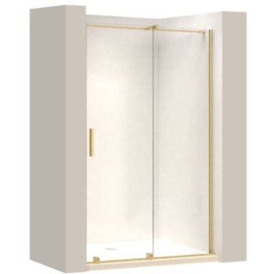 Porte De Douche Rea Montana 140 Brush Gold + Profilé