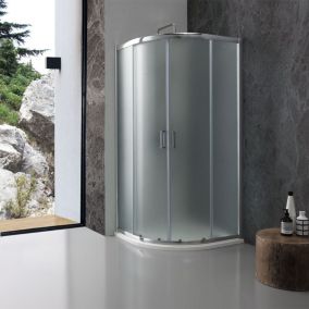 Porte De Douche Semi-Circulaire 90X90 Cm 6 Mm Verre Mat - Giada