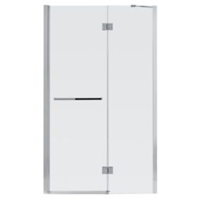 Porte de douche semi pivotante GoodHome Naya transparent 120 cm