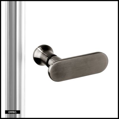 Porte de Douche Simple Pivotante - 80 x 195 - GUNMETAL - NEW SOLEO