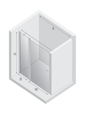 Porte de Douche Simple Pivotante - 80 x 195 - GUNMETAL - NEW SOLEO