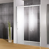 Porte de douche transparente coulissante gauche 120 cm, Schulte Manhattan