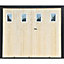 Porte de garage 4 vantaux sapin hublots - L.240 x h.200 cm (en kit)