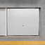 Porte de garage basculante acier GoodHome blanc RAL 9010 - L.240 x h.200 cm - manuelle (pré-montée)