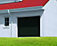 Porte de garage basculante acier gris RAL 7016 - l.237,5 x h.200 cm - manuelle (pré-montée)