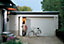 Porte de garage basculante avec portillon acier Hormann blanc trafic ral 9016 - l.237,5 x h.200 cm