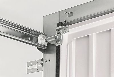 Porte de garage basculante avec portillon acier Hormann blanc trafic ral 9016 - l.237,5 x h.200 cm