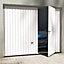 Porte de garage basculante Avila blanche - L.240 x h.200 cm (pré-montée)