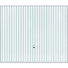 Porte de garage basculante blanc - L.237,5 x h.200 cm - manuelle (pré-montée)
