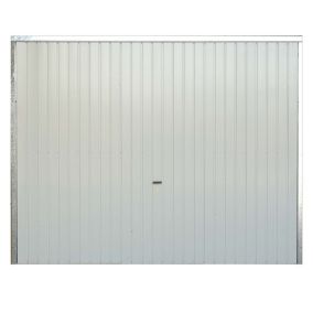 Porte de garage basculante GoodHome blanc - L.240 x h.200 cm - manuelle (pré-montée)