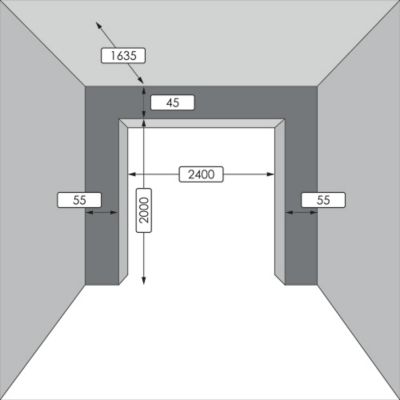 Porte de garage basculante GoodHome gris - L.240 x h.200 cm - manuelle (pré-montée)