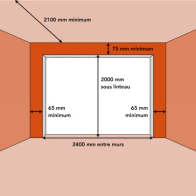 Porte de garage basculante grise l.240 x H.200 cm x Ep.20 mm