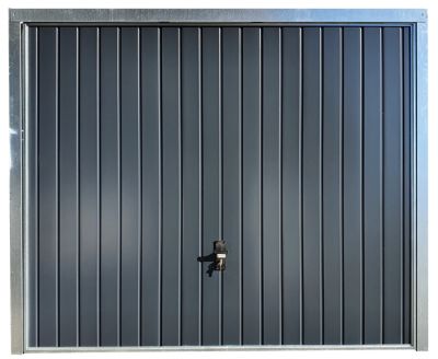 Porte de garage basculante grise l.250 x H.200 cm x Ep.20 mm