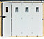 Porte de garage coulissante, 4 vantaux, blanc, L.240 x h.200