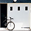 Porte de garage coulissante PVC hublots - L.240 x h.200 cm (en kit)
