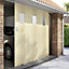 Porte de garage coulissante sapin hublots - L.240 x h.200 cm (en kit)