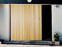 Porte de garage coulissante sapin - L.240 x h.200 cm (en kit)