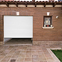 Porte de garage enroulable alu blanche RAL 9003 240 x h.200 cm