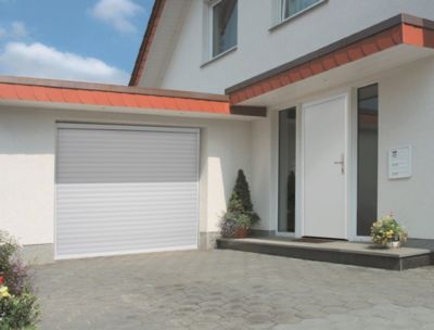 Porte de garage enroulable aluminium blanche RAL 9003 240 x h.200 cm