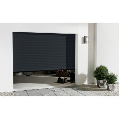 Porte de garage enroulable aluminium Kiev 2 anthracite - L.240 x h.200 cm (en kit)