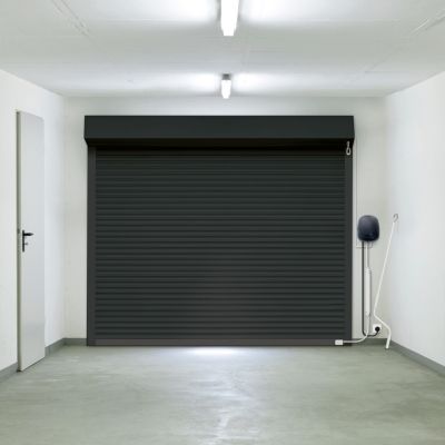 Porte de garage enroulable aluminium Kiev 2 anthracite - L.240 x h.200 cm (en kit)