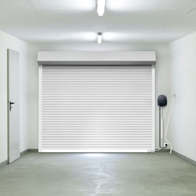 Porte de garage enroulable aluminium Kiev 2 blanc - L.240 x h.200 cm (en kit)