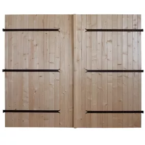 Porte de garage GoodHome 2 vantaux bois 240 x h.200 cm