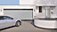 Porte de garage sectionnelle acier EcoStar WoodGrain blanc aluminium RAL 9006 - l.300 x h.200 cm - motorisée