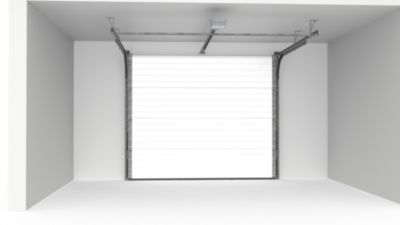 Porte de garage sectionnelle acier GoodHome gris RAL 7016 - L.240 x h.200 cm - motorisée (en kit)
