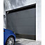 Porte de garage sectionnelle acier Londres grise - L.240 x h.200 cm (pré-montée)