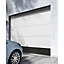 Porte de garage sectionnelle acier Rome blanche - L.240 x h.200 cm (pré-montée)