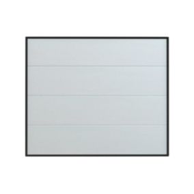 Porte de garage sectionnelle effet bois blanc motorisée L254 x H218 cm - PRIETA