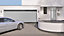 Porte de garage sectionnelle Hormann WoodGrain blanc aluminium - l.250 x h.212,5 cm - motorisée