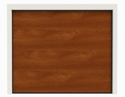 Porte de Garage Sectionnelle Motorisée 240x200 LIMA - Blanc sablé