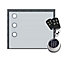 Porte de garage sectionnelle Palma blanche - L.240 x h.200 cm - avec clavier à code (pré-montée)