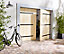 Porte de garage Sidonie 2 vantaux bois 240 x h.200 cm