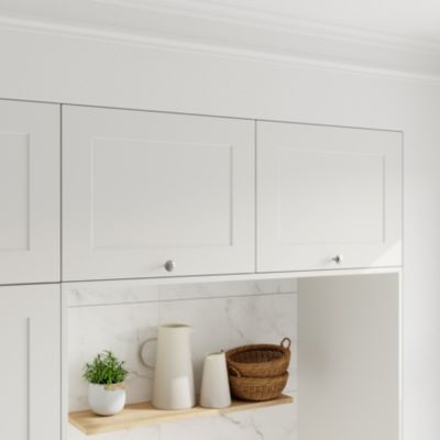Porte de meuble de cuisine Artemisia blanc mat l. 40 cm x H. 90 cm GoodHome