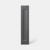 Porte de meuble de cuisine Artemisia gris graphite mat l. 15 cm x H. 72 cm GoodHome