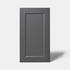 Porte de meuble de cuisine Artemisia gris graphite mat l. 40 cm x H. 72 cm GoodHome