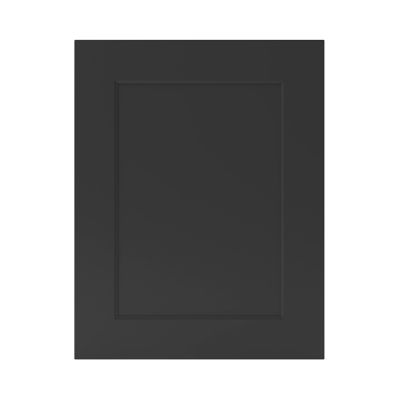 Porte de meuble de cuisine Artemisia gris graphite mat l. 45 cm x H. 60 cm GoodHome