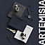 Porte de meuble de cuisine Artemisia gris graphite mat l. 50 cm x H. 72 cm GoodHome