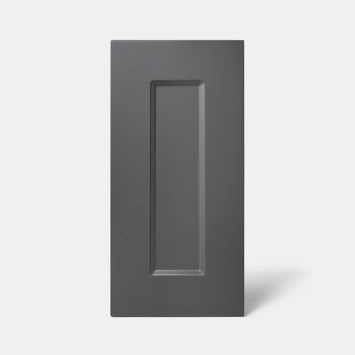 Porte de meuble de cuisine Artemisia gris graphite mat l. 50 cm x H. 72 cm GoodHome