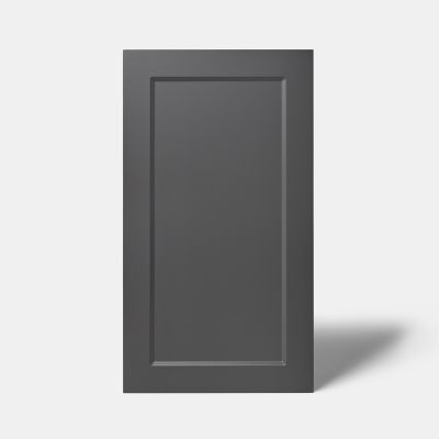 Porte de meuble de cuisine Artemisia gris graphite mat l. 50 cm x H. 90 cm GoodHome