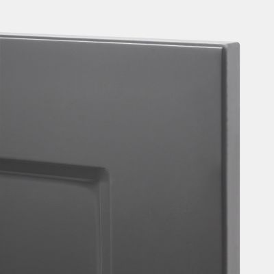 Porte de meuble de cuisine Artemisia gris graphite mat l. 50 cm x H. 90 cm GoodHome