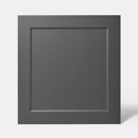 Porte de meuble de cuisine Artemisia gris graphite mat l. 60 cm x H. 65 cm GoodHome